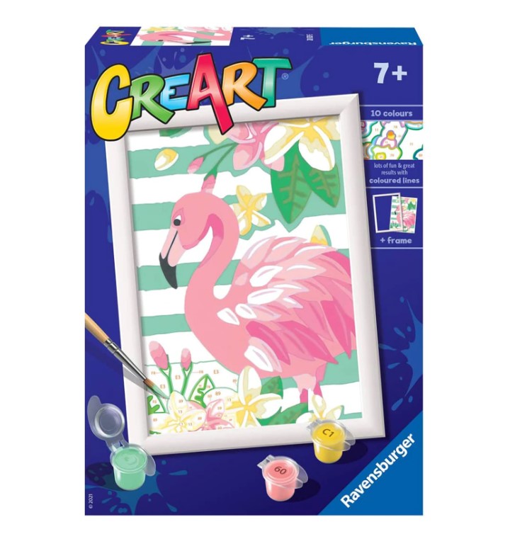 Set pictura pe numere Ravensburger CreArt Flamingo - poza 1