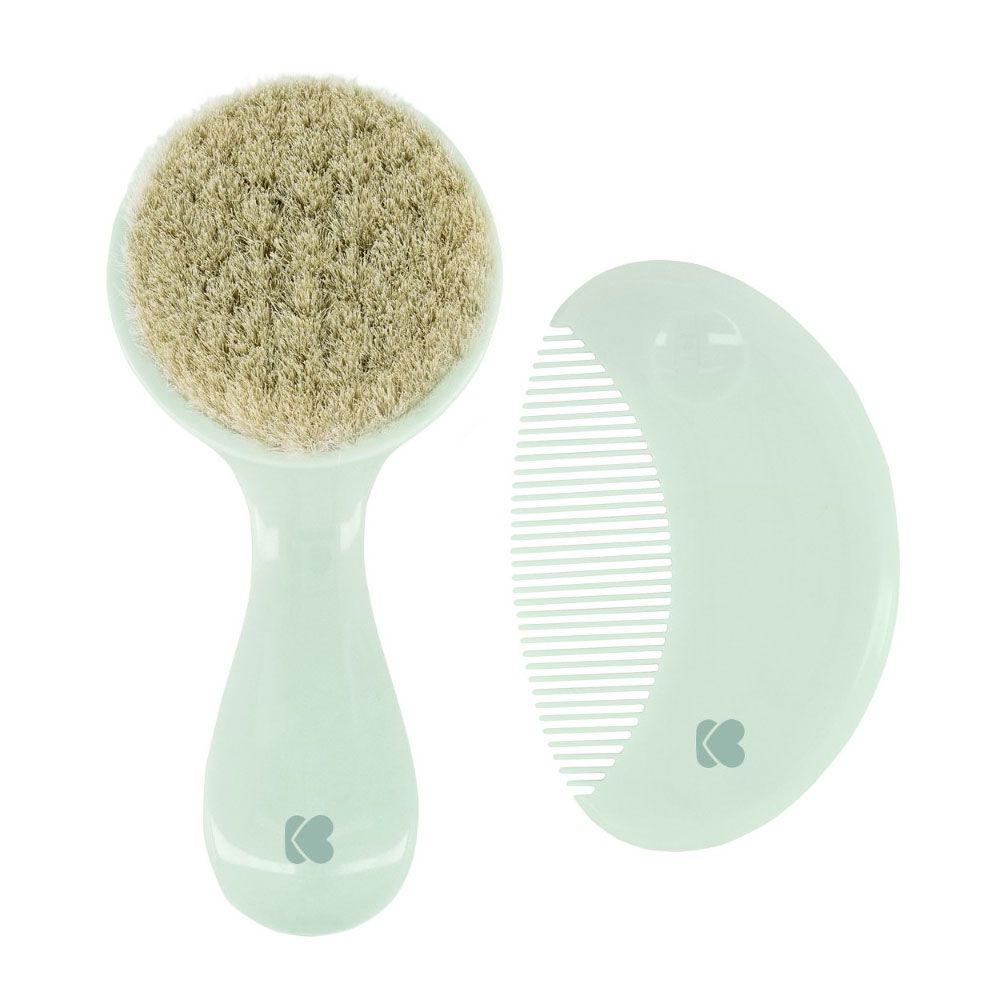Set pieptene si perie Kikka Boo Savana Verde menta - poza 1