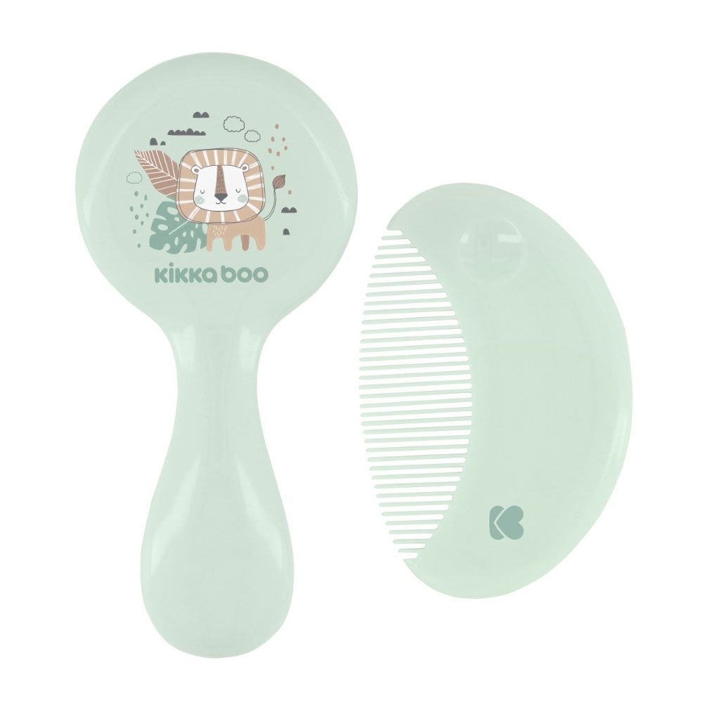 Set pieptene si perie Kikka Boo Savana Verde menta - poza 2