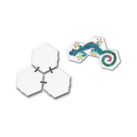 Set placi pentru margelele de calcat Beedz - 3 bucati hexagon - poza 3