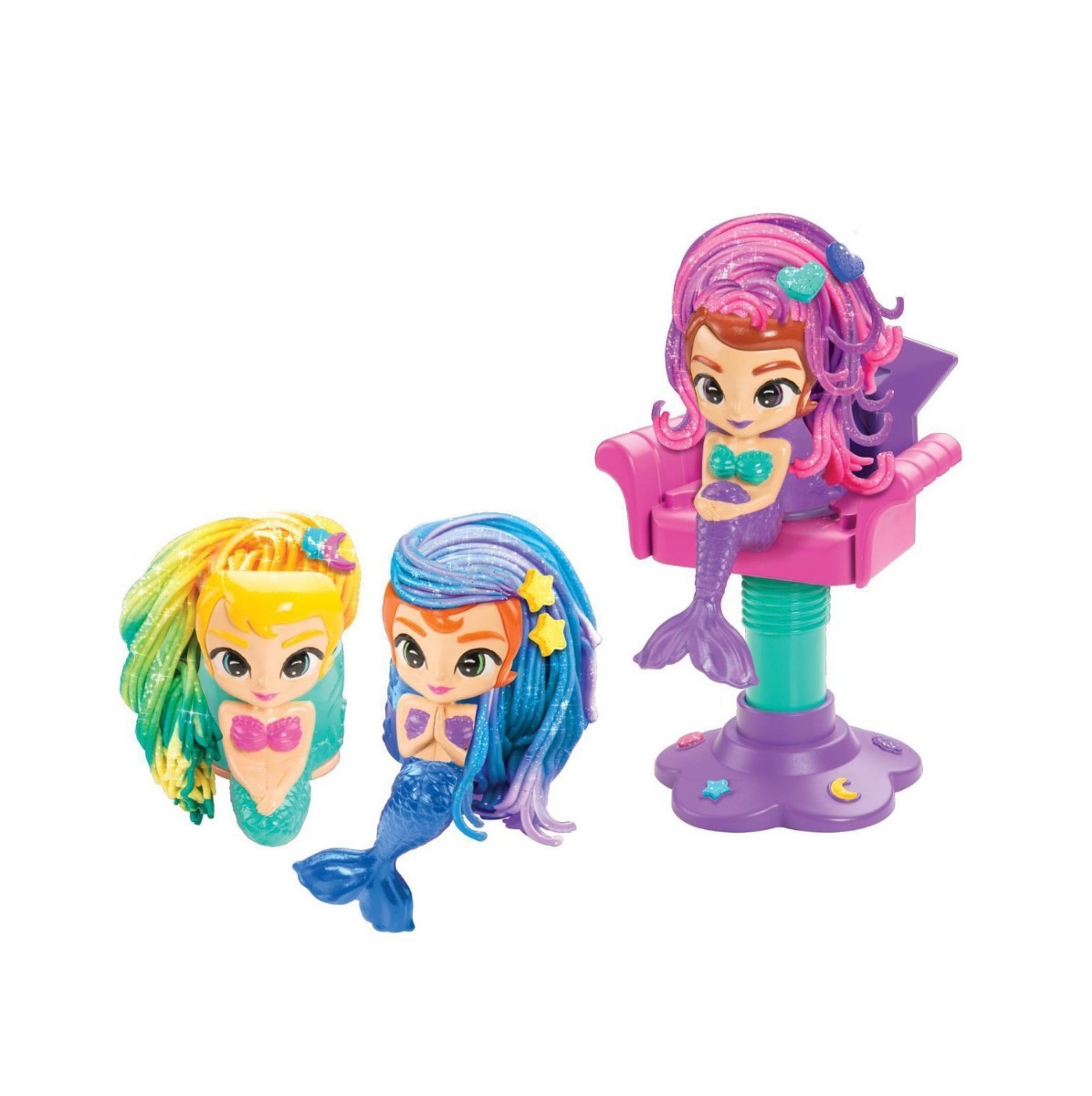 Set plastilina cu accesorii CrazArt Salonul de coafura al sirenelor - poza 1