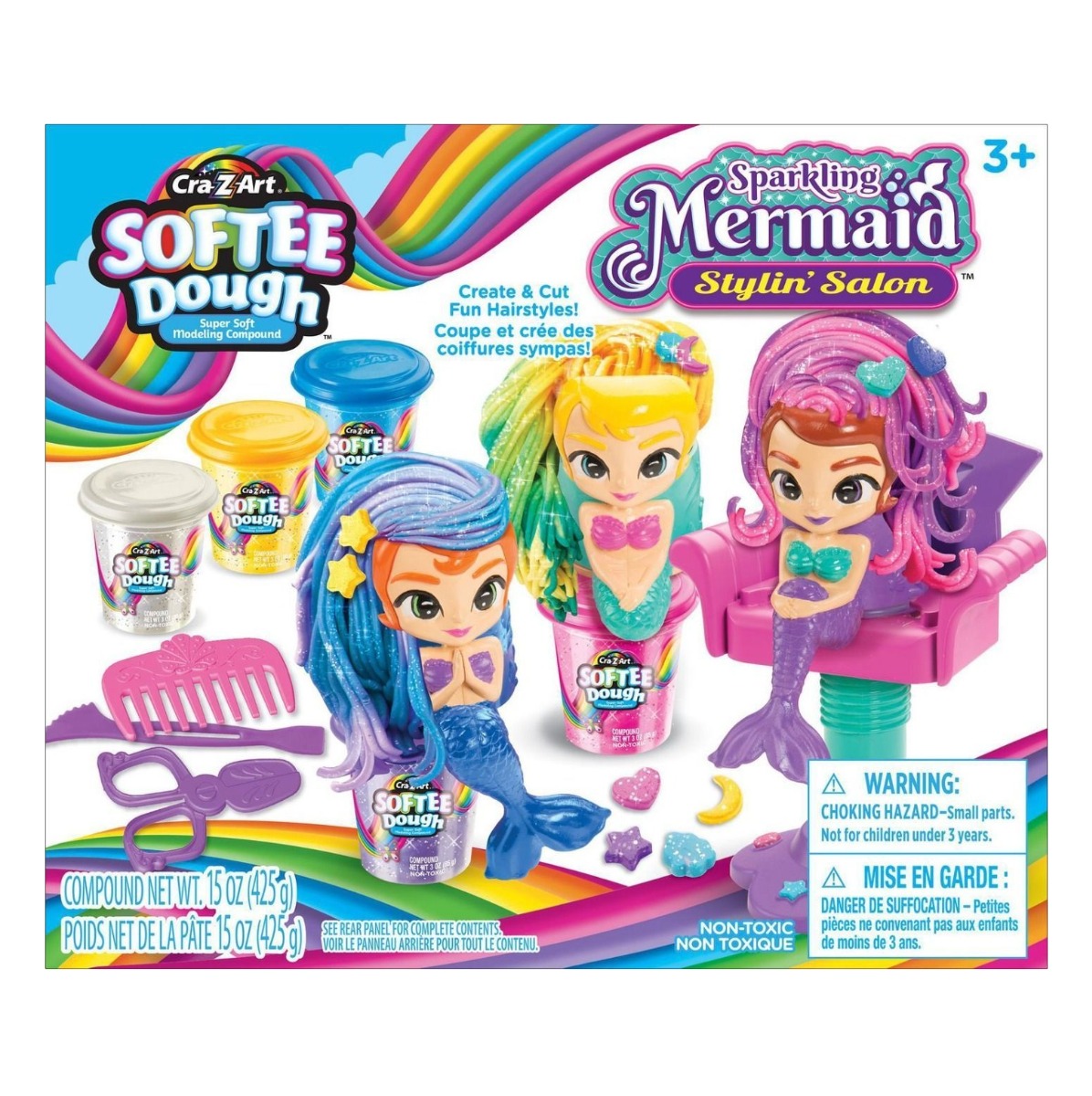Set plastilina cu accesorii CrazArt Salonul de coafura al sirenelor - poza 2