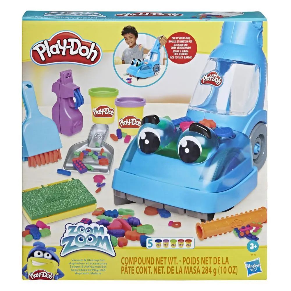 Set plastilina cu accesorii Hasbro Play Doh Aspiratorul Zoom Zoom - poza 3