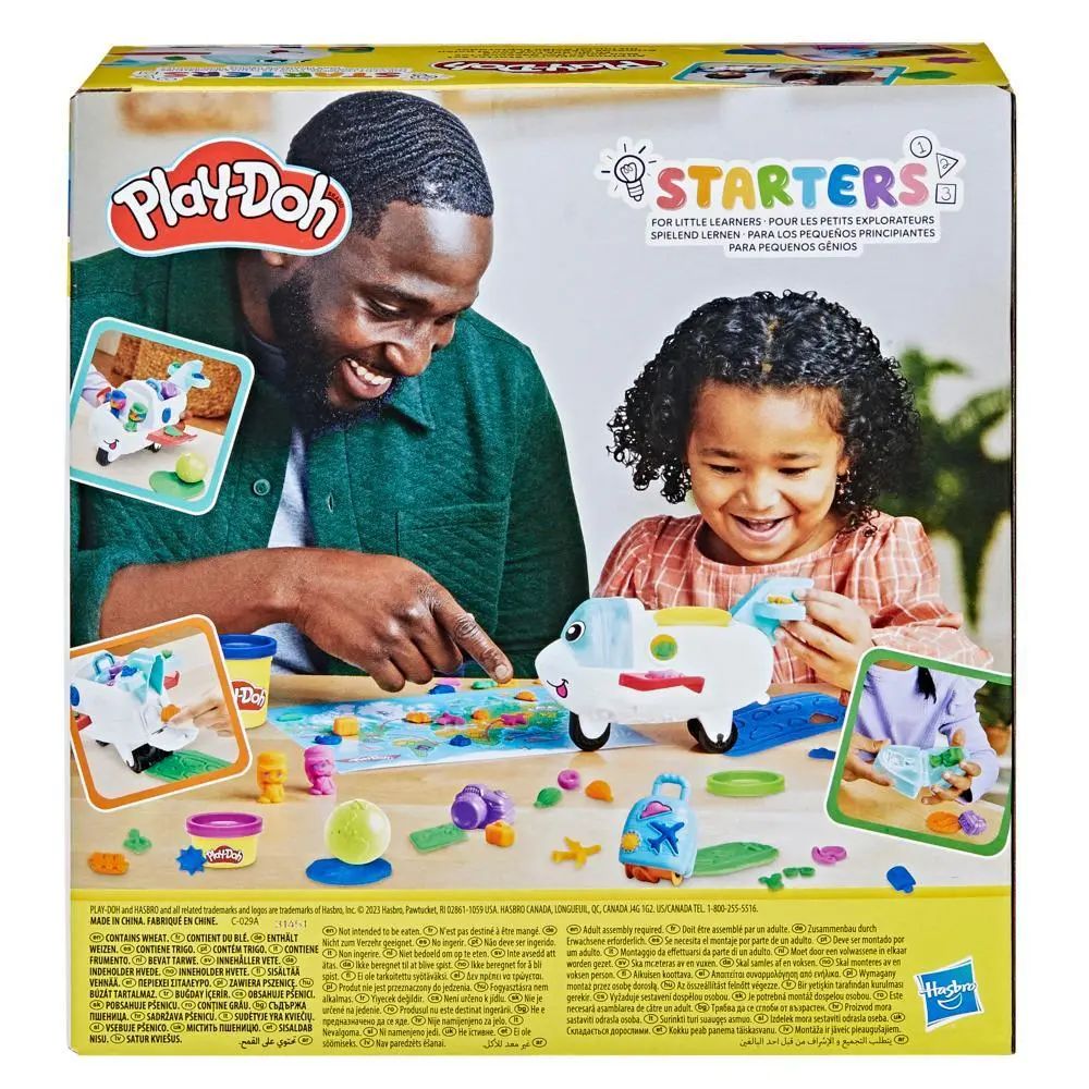 Set plastilina cu accesorii Hasbro Play Doh Avion de Explorare - poza 4