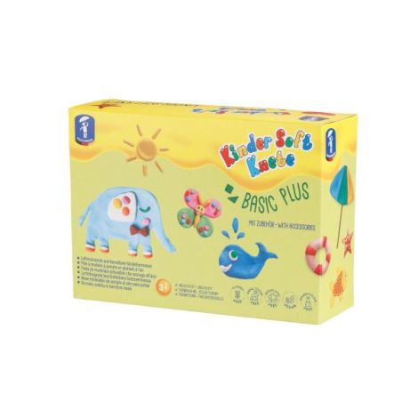 Set plastilina non-toxica kinder - basic plus - poza 1