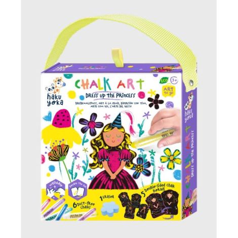 Set portabil de desen cu creta, Haku Yoka , Imbraca Printesa - poza 1