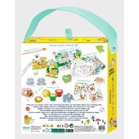 Set portabil de pictura cu gel Haku Yoka - Animale - poza 2