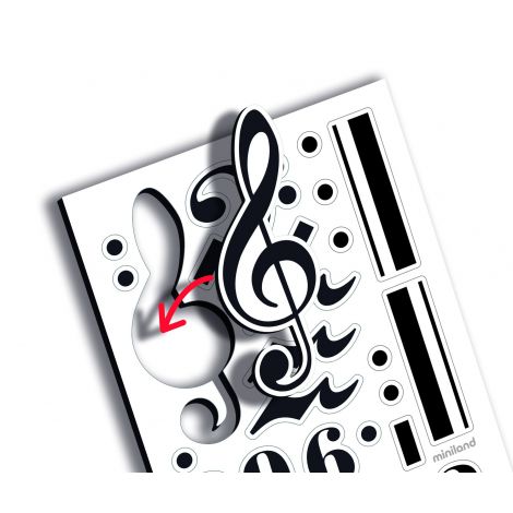 Set Portativ cu 85 note muzicale magnetice - poza 4
