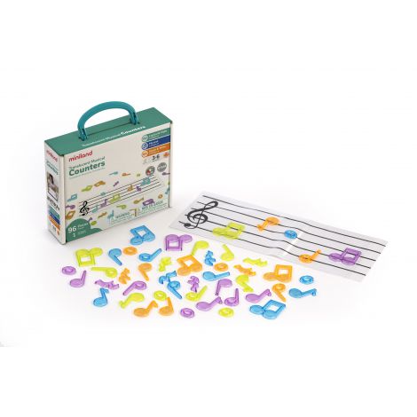 Set portativ si 96 note muzicale translucide - poza 1