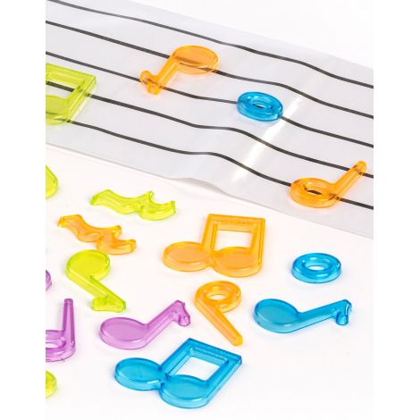 Set portativ si 96 note muzicale translucide - poza 3