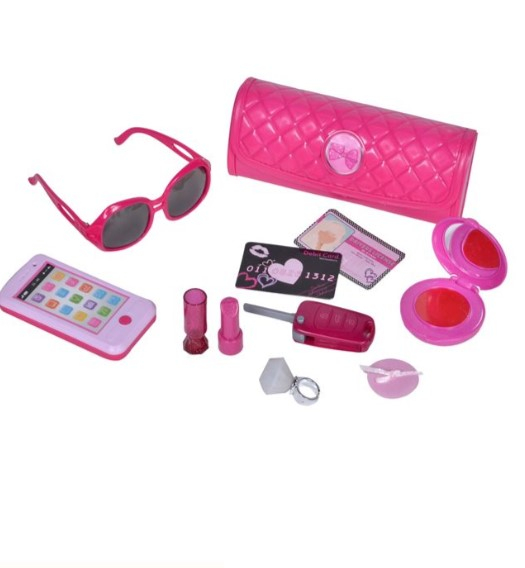 Set poseta cu ochelarii si accesorii incluse pentru fetite