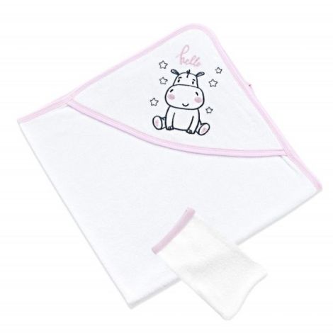 Set prosop cu capison si manusa de baie pentru copii BabyJem (Culoare: Gri) - poza 3