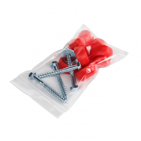 Set protectii si suruburi pentru spatii de joaca sau Bara de tumbe, Rosu - poza 3
