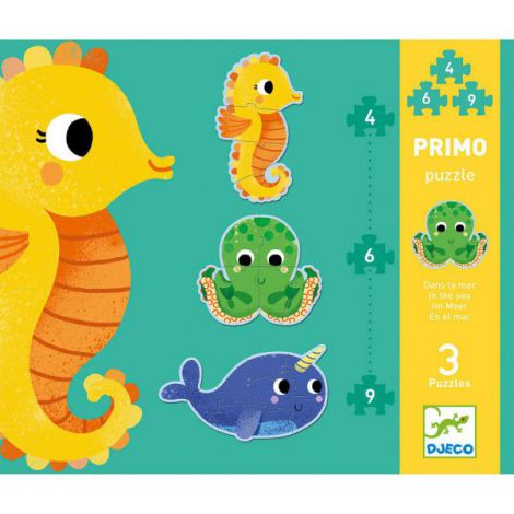 Set Puzzle-uri evolutive Djeco, Ocean - poza 1