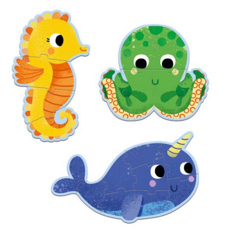 Set Puzzle-uri evolutive Djeco, Ocean - poza 4