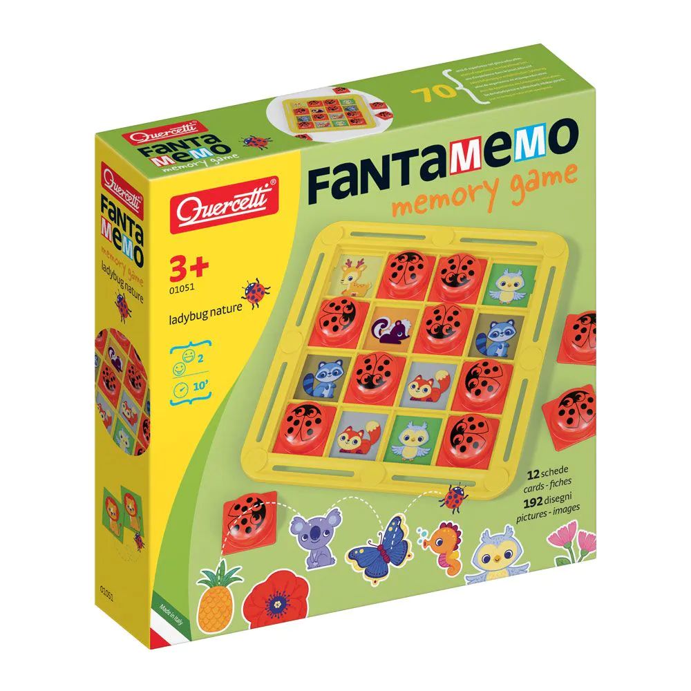 Set Quercetti Memory Game Fantamemo ladybug nature 01051 - poza 2