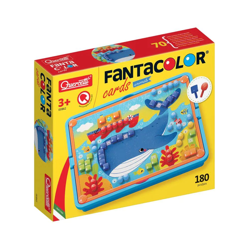 Set Quercetti Mosaic Fantacolor Cards Animals 180 piese - poza 1