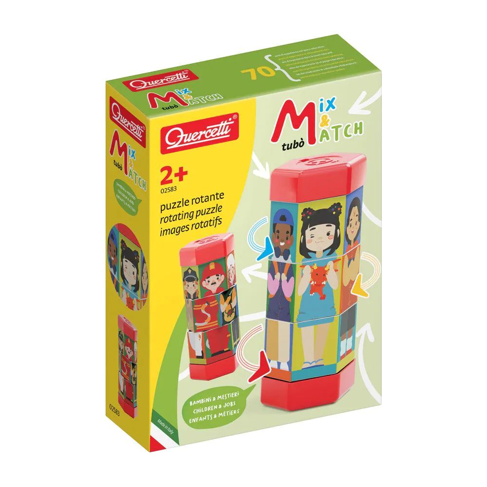 Set Quercetti Puzzle rotativ Mix and Match Profesii si Copii 02583 - poza 2