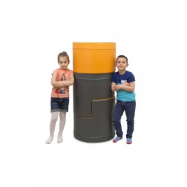 Set scoala fotolii cu masuta gri-orange - Novum - poza 3