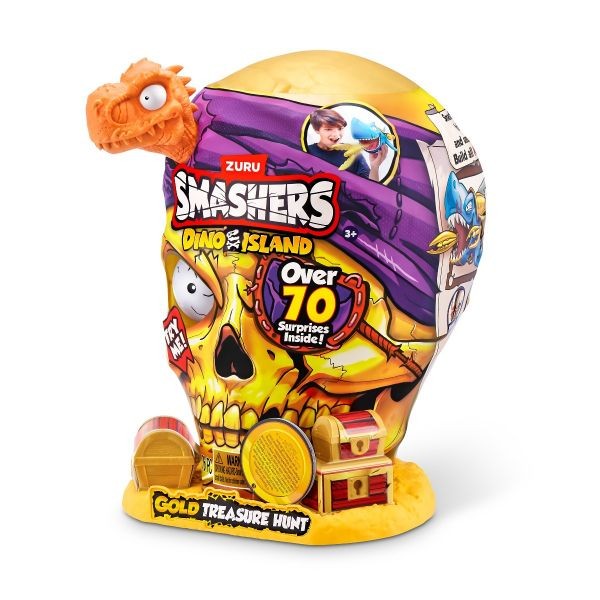 Set Smashers cu peste 70 figurine si accesorii Gold Treasure Hunter, Dino Island - poza 5