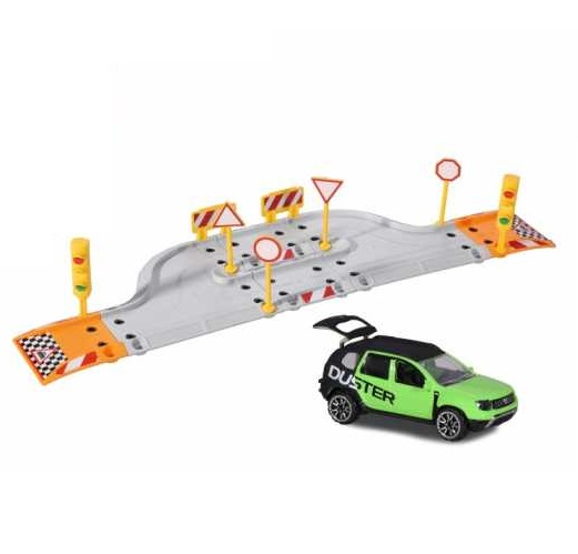 Set starter pack Majorette Dacia Duster Creatix garaj + masinuta de metal - poza 1