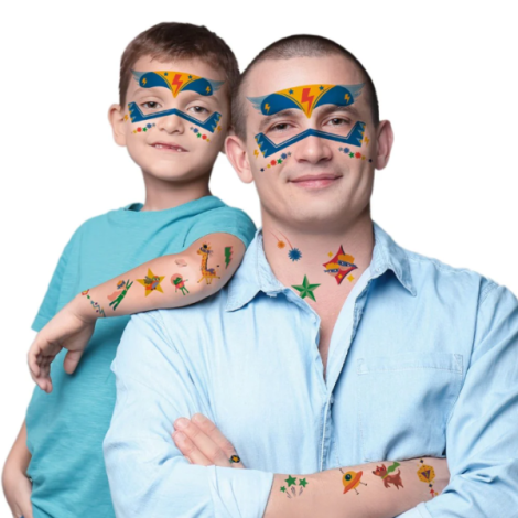 Set stickere si tatuaje pentru fata , Super eroi - poza 3