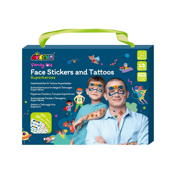 Set stickere si tatuaje pentru fata - Super eroi
