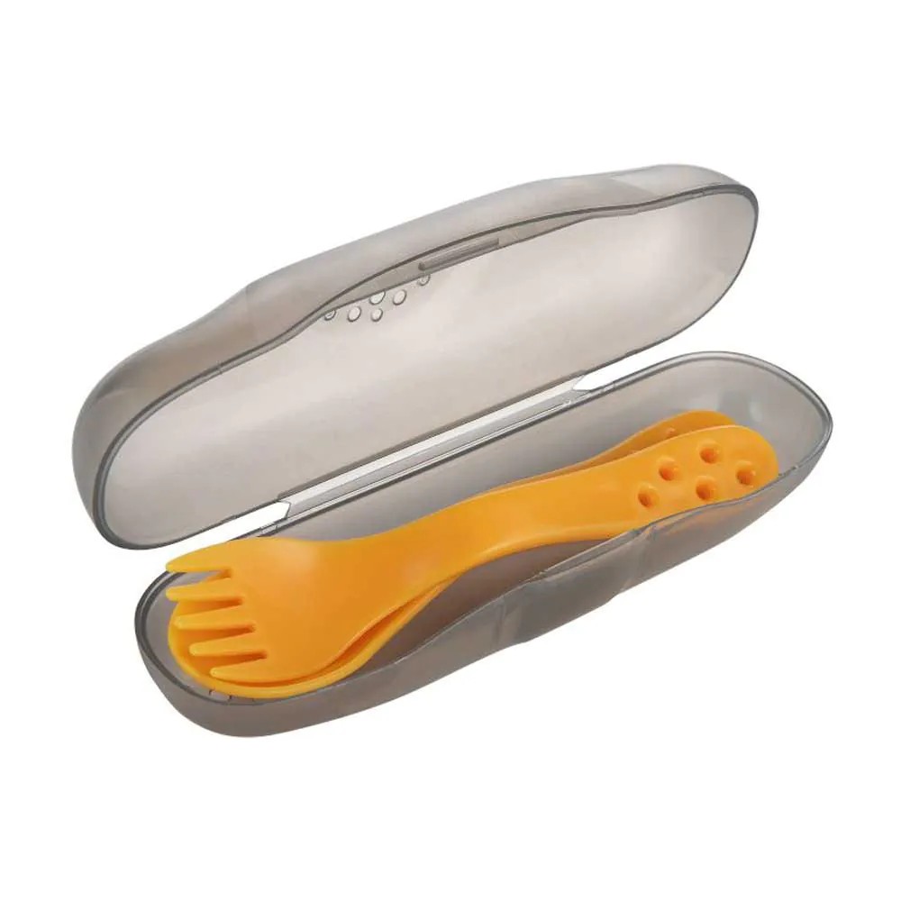 Set tacamuri cu cutie de calatorie Canpol 3 piese Portocaliu - poza 2