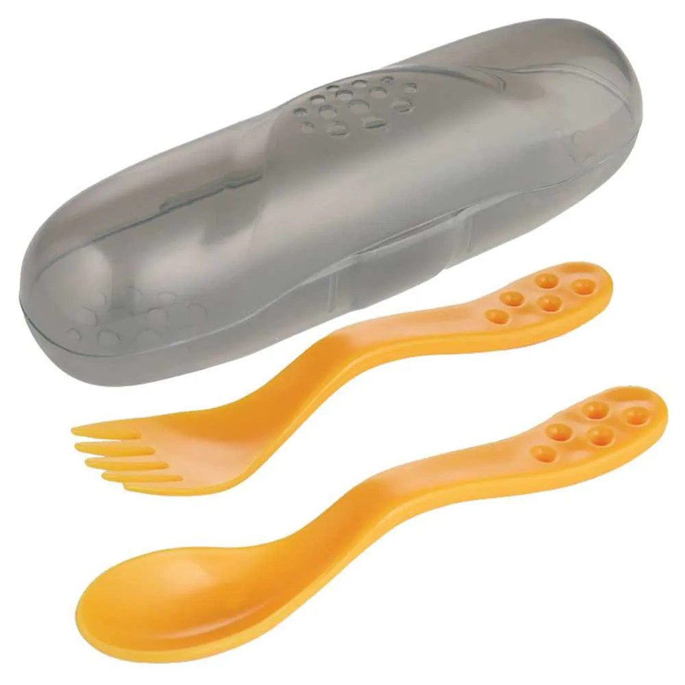 Set tacamuri cu cutie de calatorie Canpol 3 piese Portocaliu - poza 3