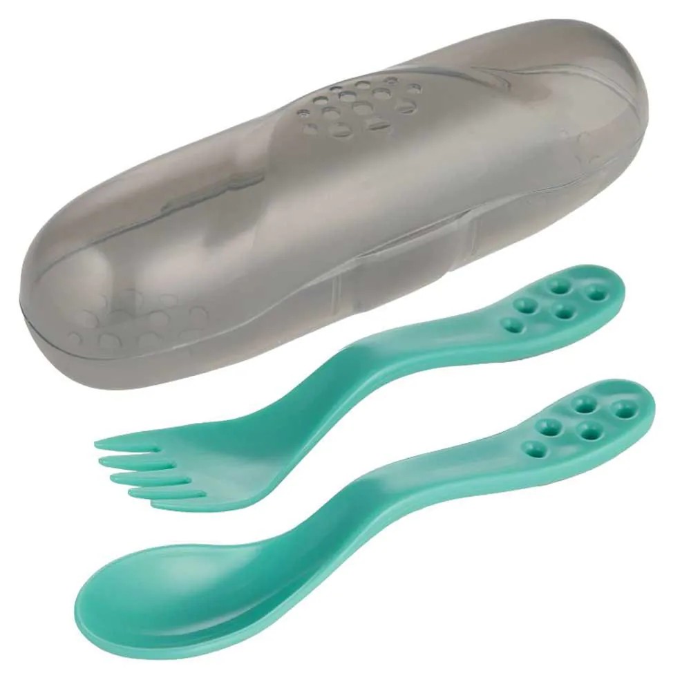 Set tacamuri cu cutie de calatorie Canpol 3 piese Turcoaz - poza 2
