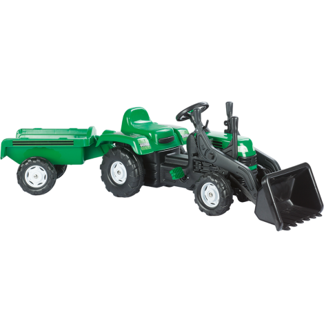 Set Tractor cu pedale, cu excavator si remorca, 3 ani+, Dolu 8048 - poza 1