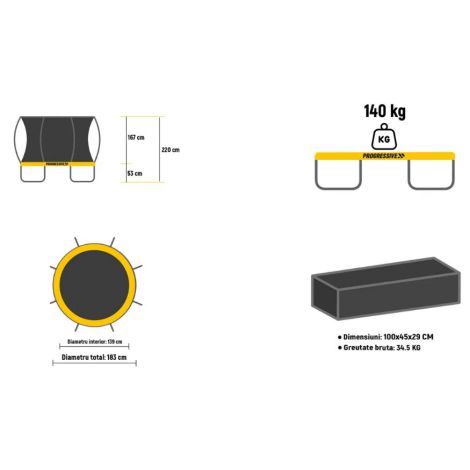 Set trambulina cu plasa de protectie Flex Clasic 180 - poza 5