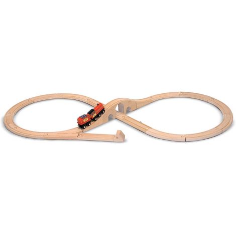 Set Trenulet din lemn cu Circuit 22 piese Melissa&Doug 703 - poza 4