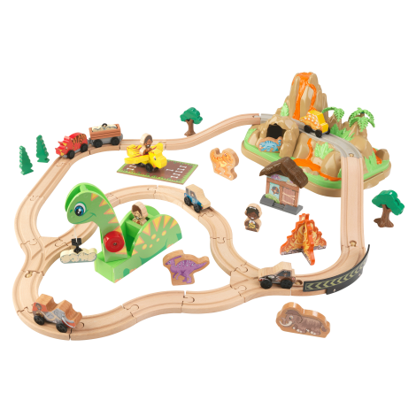 Set Trenulet din lemn de construit Dinosaur Bucket Top