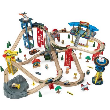 Set Trenulet din lemn de construit Super Highway - poza 1