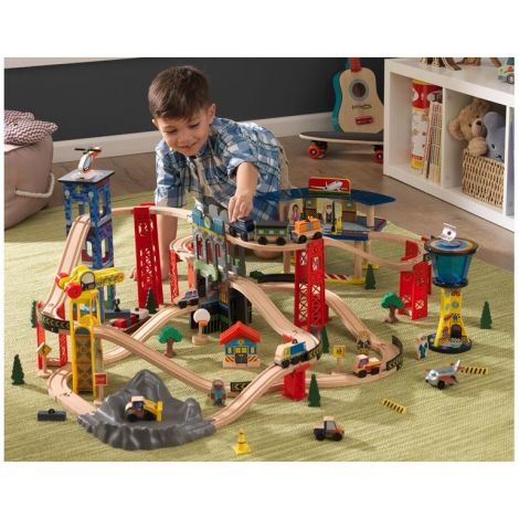 Set Trenulet din lemn de construit Super Highway - poza 2