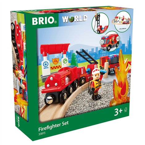 Set trenulet pompieri BRIO, 3+ ani - poza 1