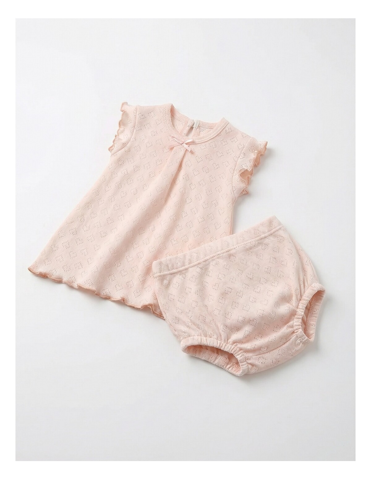 Set tricou + chilotel, cu inimioare, corai
