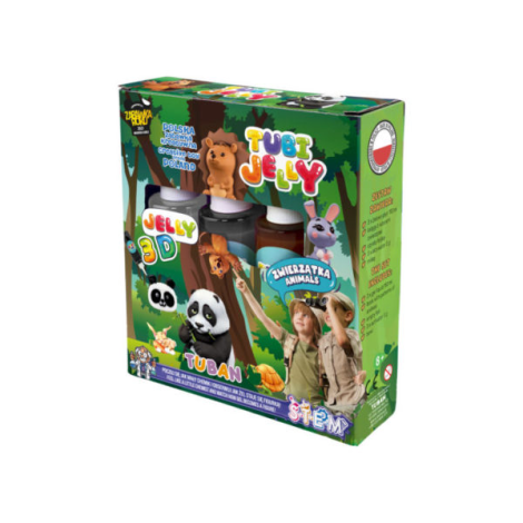 SET TUBI JELLY (gel modelator) cu 3 culori , ANIMALE - poza 1