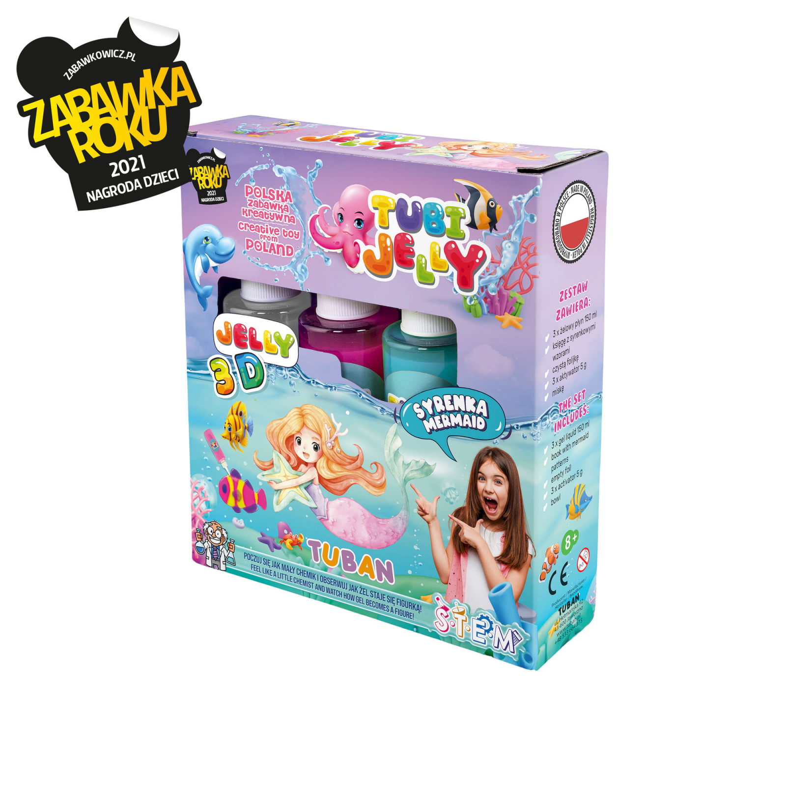 SET TUBI JELLY (gel modelator) cu 3 culori - SIRENA
