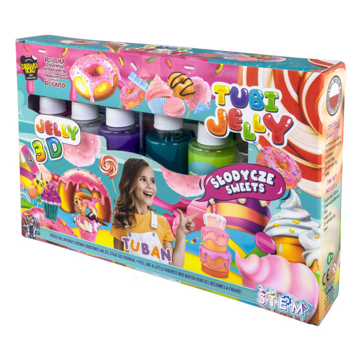 SET TUBI JELLY (gel modelator) cu 6 culori - DULCIURI