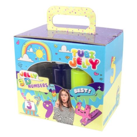 SET TUBI JELLY (gel modelator) cu 6 culori si acvariu mic , NUMERE - poza 1