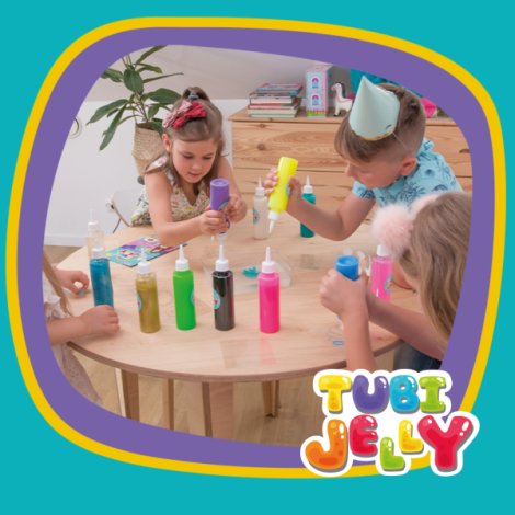 SET TUBI JELLY (gel modelator) cu 6 culori si acvariu mic , NUMERE - poza 4