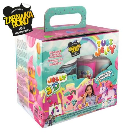 SET TUBI JELLY (gel modelator) cu 6 culori si acvariu mic , UNICORN - poza 5