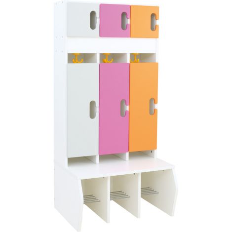 Set vestiare 3 usi Chameleon 3 alb