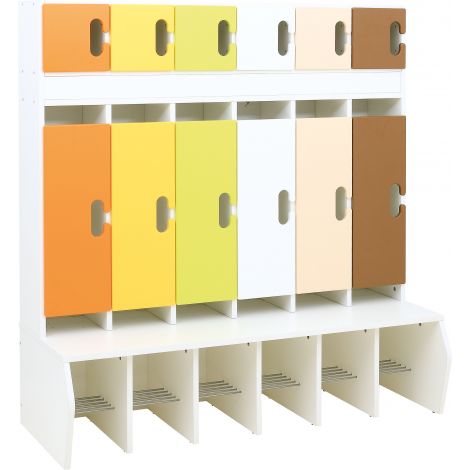 Set vestiare Chameleon 2, alb, inchidere silentioasa