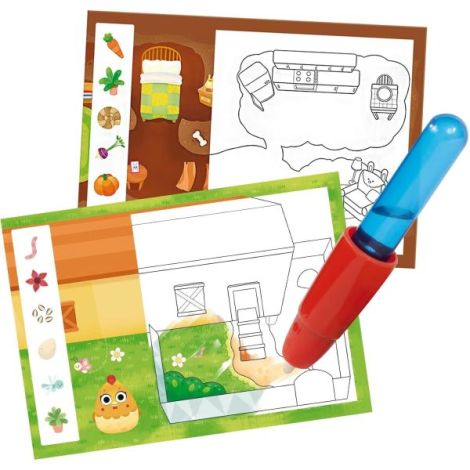 Set water magic de colorat: la ferma cu squishies - poza 5