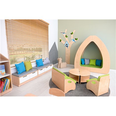 Sezut verde lime din spuma, 37x38x34 cm, pentru canapele si scaune din colectia Frank, gradinita, cresa - poza 2