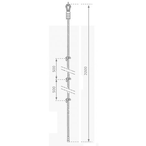 Sfoara catarat cu noduri pentru spatiile de joaca PH25 2 m - KBT - poza 2
