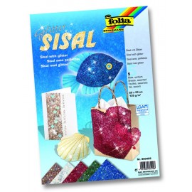 Sisal colorat intensiv glitter 5 - poza 1